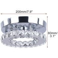 thumbnail image 2 of Diisunbihuo Modern Mini Led Chandelier Semi Flush Mount Crystal Lighting Ceiling Crystal Lamp for Bedrooms Dinning Rooms Hallway(Round White), 2 of 5