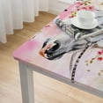 thumbnail image 5 of WYYP Horse Butterflies Flowers Square Table Cloth 100% Polyester Fiber 46*46, 5 of 8