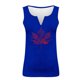 thumbnail image 5 of Camiseta Superior sin Mangas con Cuello en V de Impresión Parcial de Hoja de Arce para el Hogar Y el Uso Diario, 5 of 5