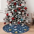 thumbnail image 5 of Rateoe Modern Modern Excavator Print Christmas Tree Skirt 36" for Xmas Holiday New Year Party Circle Tree Mat Ornaments Decoration, 5 of 7
