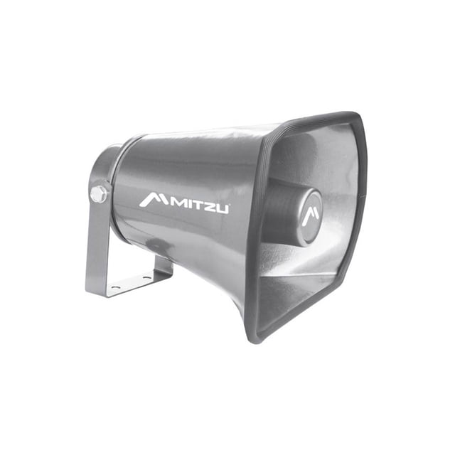 Trompeta de aluminio Mitzu con unidad de 350 W PMPO MTD-1010