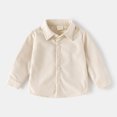 thumbnail image 5 of OJSFQUFP Boys' Long Sleeved Shirt Jacket Spring and Fall Clothing Baby Corduroy Lapel Top, 5 of 7