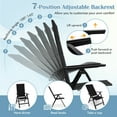 thumbnail image 5 of Costway 4 PCS Patio Folding Chair Outdoor Chairs with Padded Seat, Adjustable Backrest Black, 5 of 10