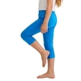 thumbnail image 2 of SDNall Girls High Waist Capri Pants, Soft Cotton Skinny Athletic Long Pants, Yoga Sports Everyday Bottoms for Girls Ages 2-12, 2 of 5