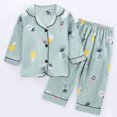 thumbnail image 2 of Lopecy-Sta Kids Toddler Girl Boy Two Piece Pajamas Set Button Down Pajama Long Sleep Top Pants Sleepwear Pjs Set, 2 of 9