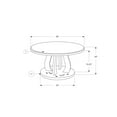thumbnail image 3 of Monarch Specialties Coffee Table, Accent, Cocktail, Round, Living Room, 36"dia, Clear Mirror, Grey, 3 of 5