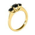 thumbnail image 4 of Aonejewelry 1/2 Ct. Ttw Three Stone Black Diamond Enagement Ring Crafted In 14k Solid Yellow Gold, 4 of 4