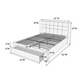 thumbnail image 5 of JERFIT Full Size Storage Bed Frame with Upholstered Tufted Headboard, Modern Platform Bed with Underbed Drawer, Black Faux Leather, 5 of 9