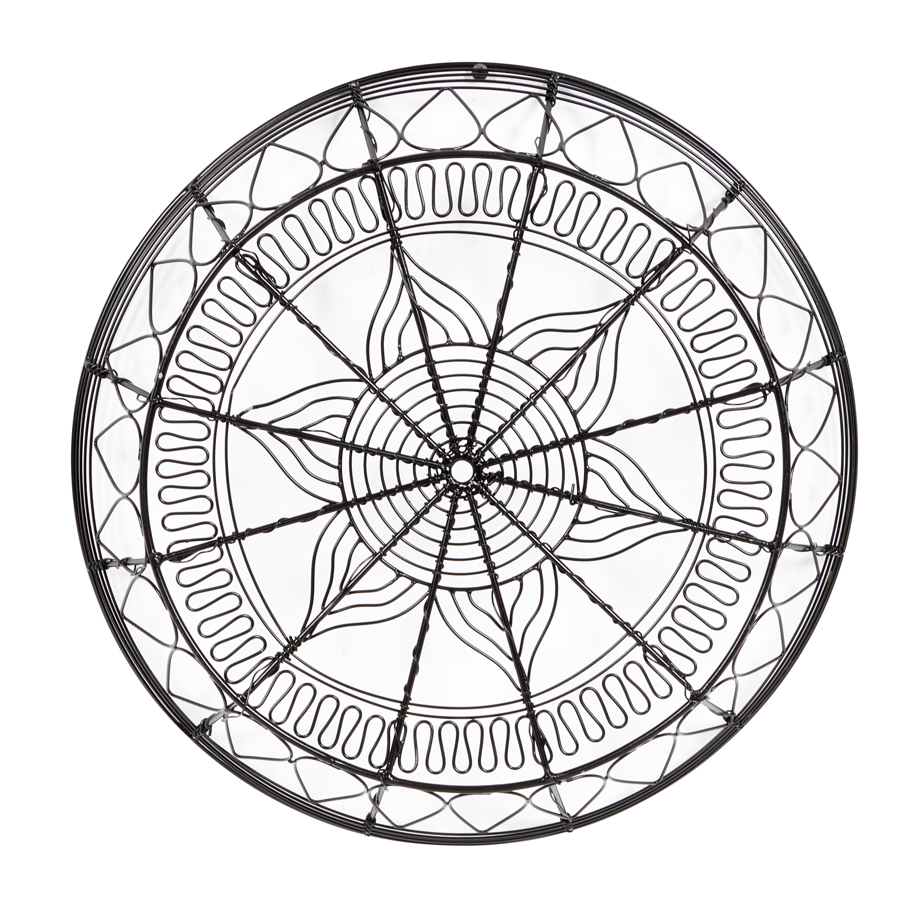 DecMode Black Metal Eclectic Wall Decor, Set of 3