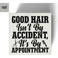 thumbnail image 3 of Zomyto 5"x5" Hairdresser Hairstylist Box Sign Wood Desk Sign Decor Good Hair Isn't By Accident It's By Appointment Wooden Block Plaque Box Sign Barbershop Shelf Table, 3 of 7