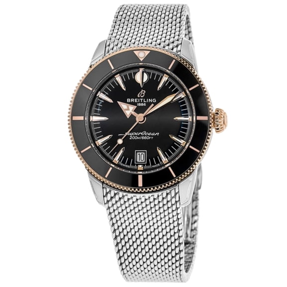 Breitling Superocean Heritage B31 Automatic 42 Black Dial 18k Rose Gold & Stainless Steel Men's Watch UB3111241B1A1