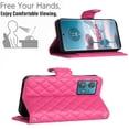 thumbnail image 4 of for Motorola Edge 40 Neo Wallet Case, Elegant Card Holder Cash Slot PU Leather Kickstand Wrist Strap Shockproof Protective Flip Women Girls Case Cover for Motorola Edge 40 Neo, Rose, 4 of 7