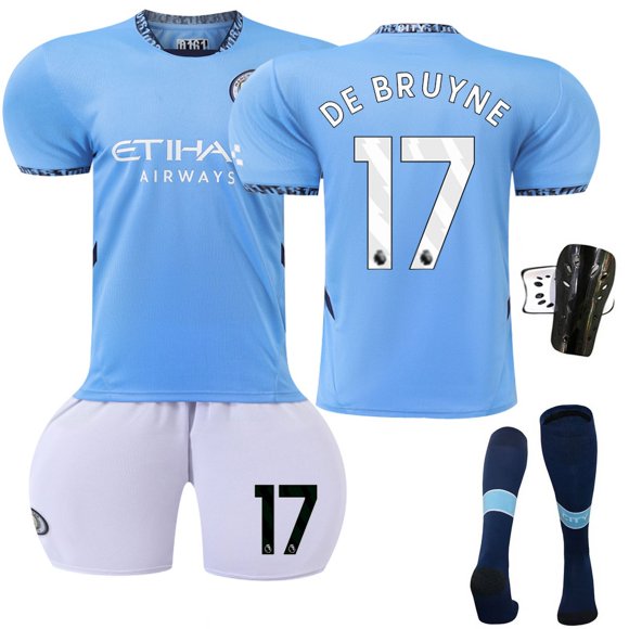Maillot de Football pour Enfants Garçons Filles HAALAND 9# GREALISH 10# DOKU 11# DE BRUYNE 17#