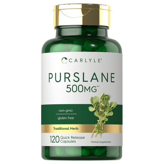 Purslane Supplement 500mg | 120 Capsules for Men and Women | by Carlyle
