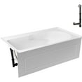 thumbnail image 7 of Streamline GA-308-18-CH 60 in. x 32 in. Acrylic Left-Hand Drain Alcove Bathtub in Glossy White With External Drain in Polished Chrome, 7 of 7