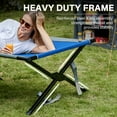 thumbnail image 2 of EVER ADVANCED Oversized Camping Cot for Adults, Extra Wide XXL Folding Sleeping Cots with Side Pocket & Carry Bag, 84.3" L x 41.9" W, Supports 550 lbs, Blue, 2 of 7