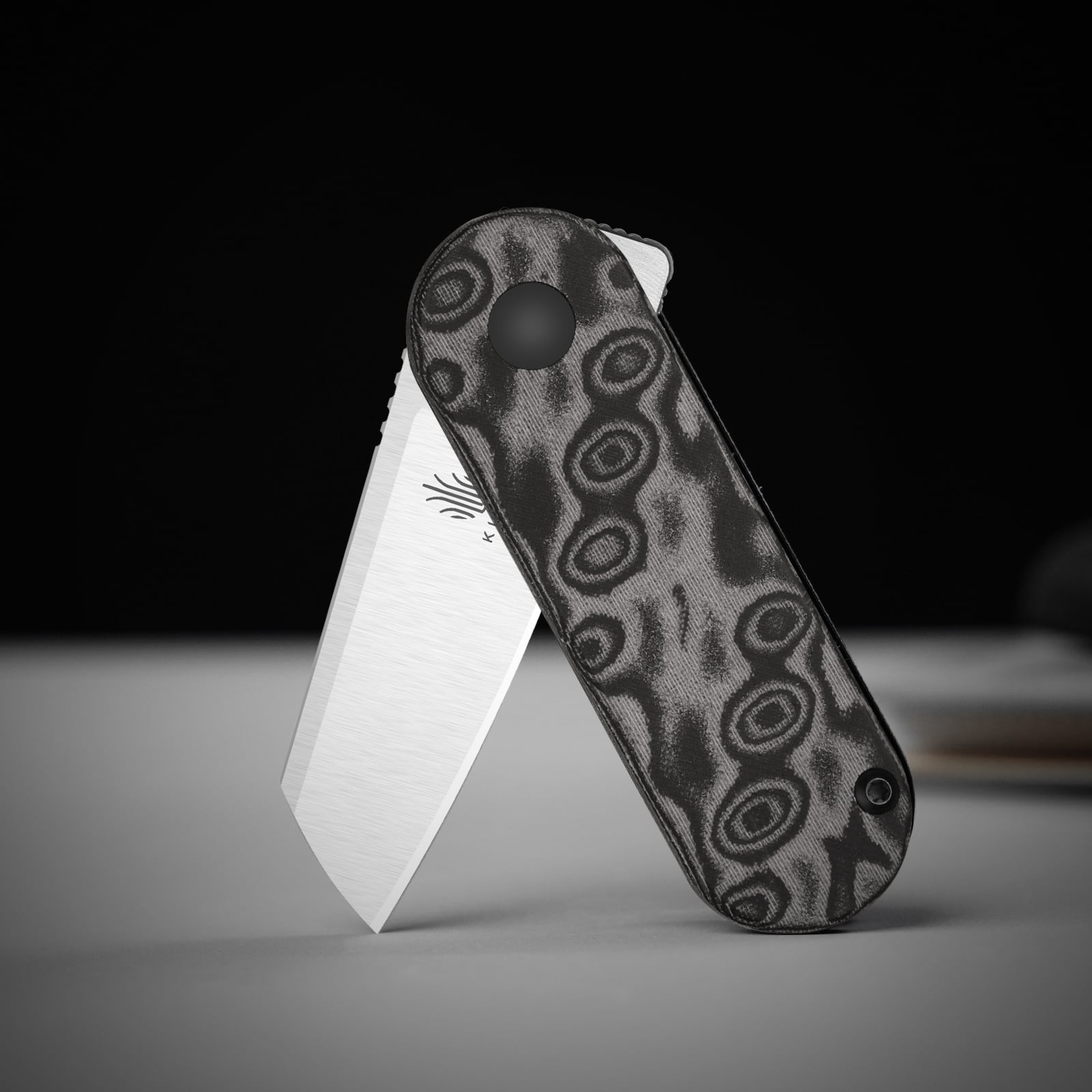 Kizer Mini Bay EDC Folding Pocket Knife 14C28N Blade Vortex Pattern Micarta Handle V2583A6