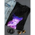 thumbnail image 3 of Chihuahua Cool Galaxy Graphic Silhouette Women Black T-Shirt, Female Large, 3 of 4