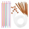 thumbnail image 1 of 23PCS Tunisian Crochet Hooks Set 3-10mm Cable Knitting Needle, 1 of 8
