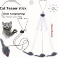 thumbnail image 3 of 3PCS Hanging Cat Toy for Door Frame Adjustable Bungee Cat Toy Interactive Mouse Plush Toy for Kittens Self-Play Exercise Indoor Pet Toy Gray, 3 of 5