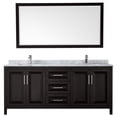 thumbnail image 2 of Wyndham Collection Daria 80" Square-Sink Wood Double Bathroom Vanity in Espresso, 2 of 3