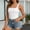 White, variant on FRSASU Wide Strap Crop Tank Tops for Women Square Neck Slim Fit Cropped Cami Vest Backless Lettuce Trim Solid Tees Top White