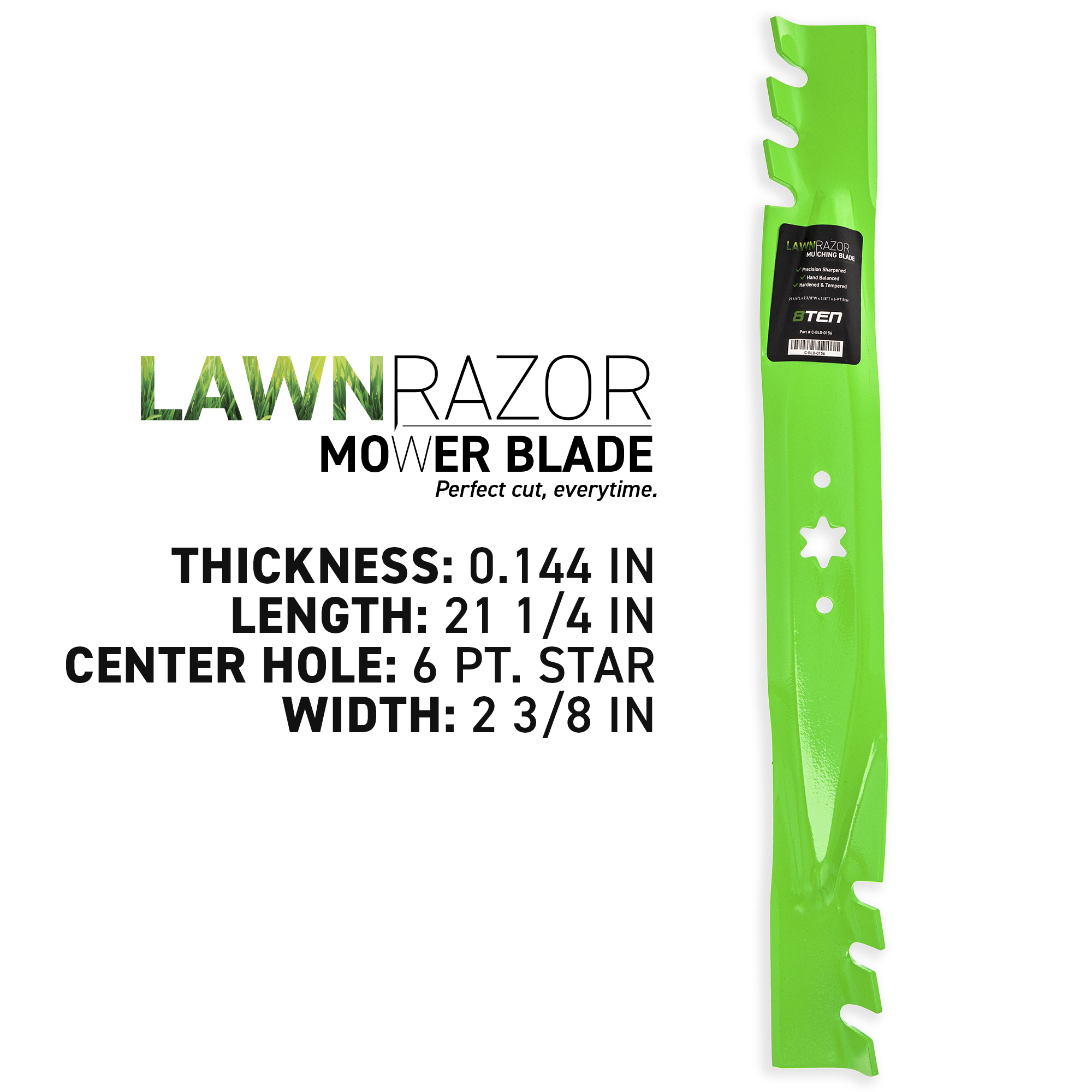 LawnRAZOR Toothed Blade for Cub Cadet MTD 42 inch 942-04308-X 2 Pack 810-CBL2378D