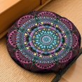 thumbnail image 2 of Round Meditation Cushion, 22" Dutch Velvet Floor Pillow with PP Cotton Filling for Yoga, Zen, Reading, and Floor Seating, Boho Print, 2 of 5