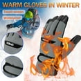 thumbnail image 2 of Clearance! Baberdicy Winter Ski Gloves Male and Female Warm and Frostproof Gloves Grey, 2 of 6