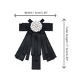 thumbnail image 2 of INSPIRE CHIC Women's Ribbon Brooch Bowknot Necktie Wedding Party Bow Brooches Black-02, 2 of 5