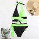 thumbnail image 4 of WILLBEST Trajes de Baño Para Mujer, 2 Piezas, Conjuntos de Bikini Para Mujer, Trajes de Baño Push Up, Traje de Baño de Dos Piezas Con Bloques de Color y Cintura Media, 4 of 8