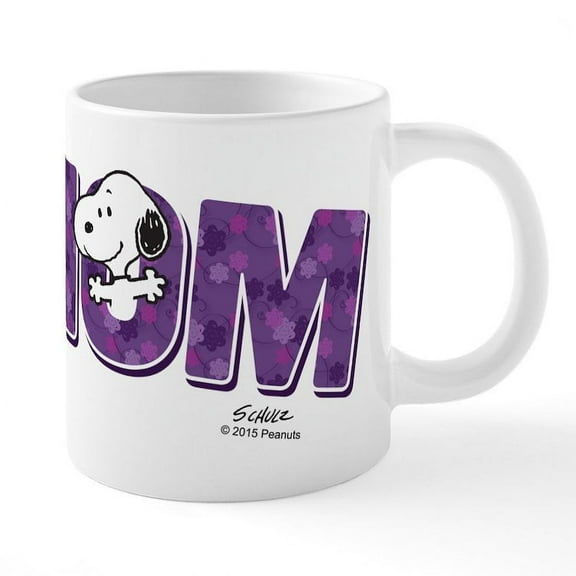 CafePress - Snoopy #1 Mom - 20 Oz White Ceramic Mega Mug