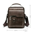 thumbnail image 3 of WEIXIER Men's Crossbody Bag Leather Small Business Shoulder Handbag for IPad 9.7", Dark Brown, 3 of 3