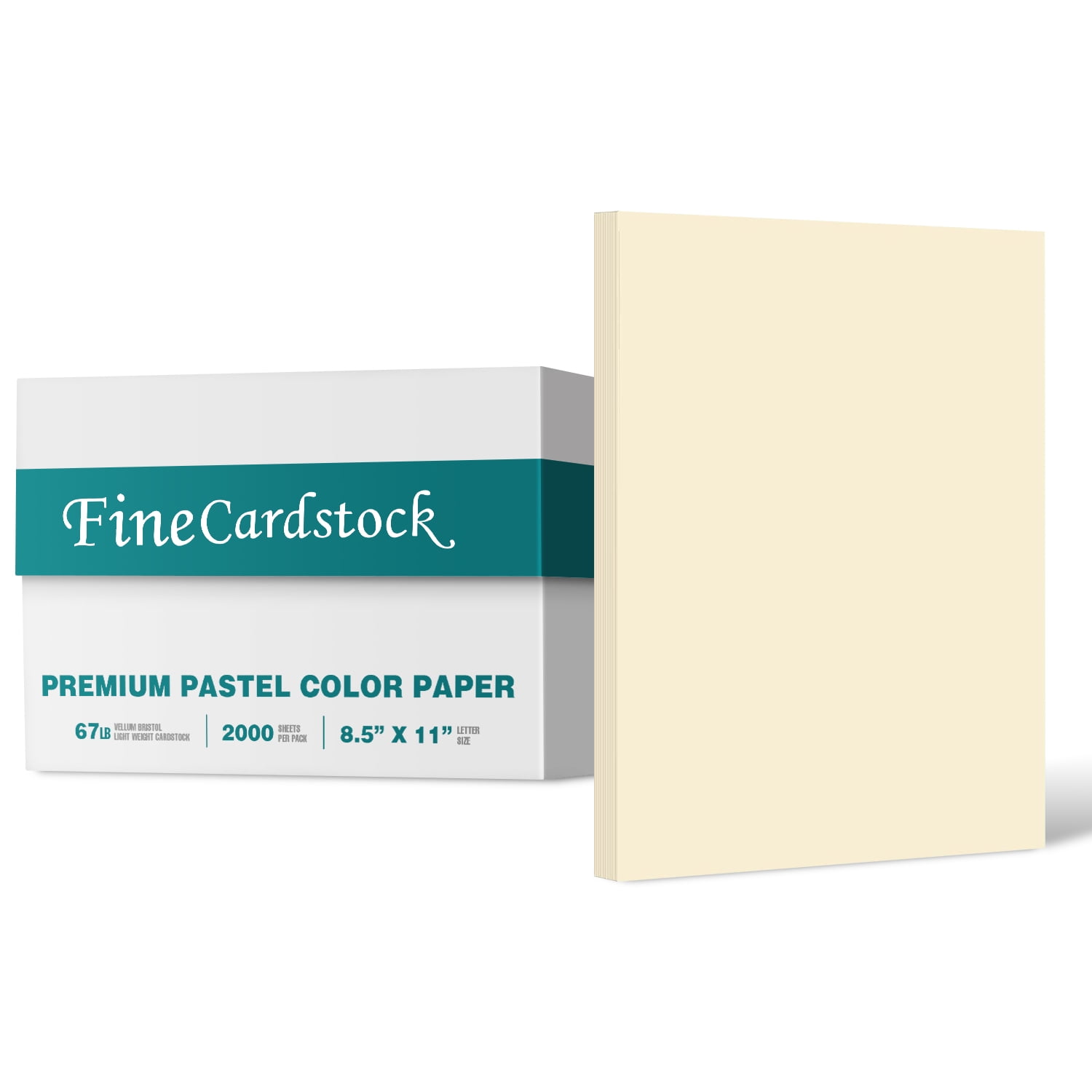 Bulk Cream 8.5" x 11 Inches Card Stock Paper, 67Lb Vellum Bristol