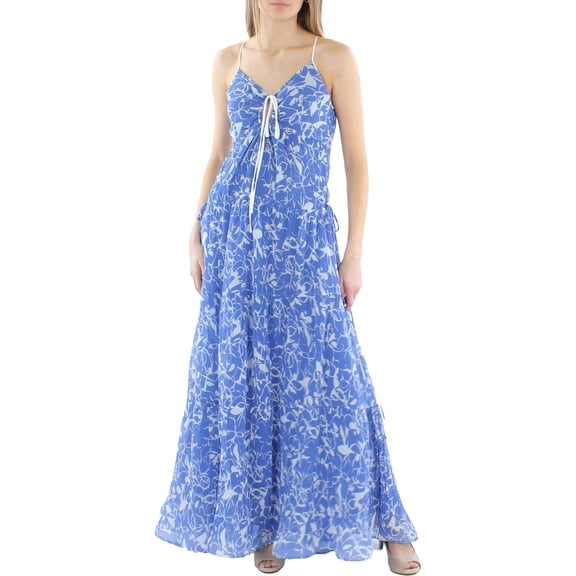 Jonathan Simkhai Womens Cosima Floral Trapeze Maxi Dress