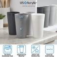thumbnail image 3 of Water Tumblers US Acrylic Newport, 600 ml, piedra gris, juego de 12, 3 of 8
