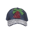 thumbnail image 2 of Top Headwear Studded Christmas Bell Denim Baseball Cap, 2 of 2