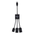 thumbnail image 4 of Adaptador Cable de datos 2 X USB-A/F + Micro USB hembra a USB3.1 Tipo-C Cable extensor macho OTG Hub, 4 of 7