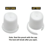 50 Pcs Muka 68 OZ White Poly Side Spout Stand Up Pouch Bags w/ Handle, 15 mm Spout, BPA Free