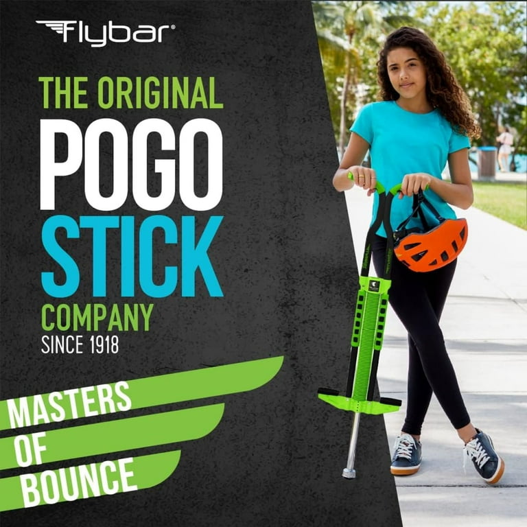 【超美品】ホッピング Flybar フライバー Master pogo グリーン Flybar Master Pogo Stick for Kids, Outdoor Toys for Boys, Jumper