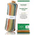 thumbnail image 1 of Toallas de papel reutilizables ZeroWastely Value Pack 24, 100% algodón, 1 of 7