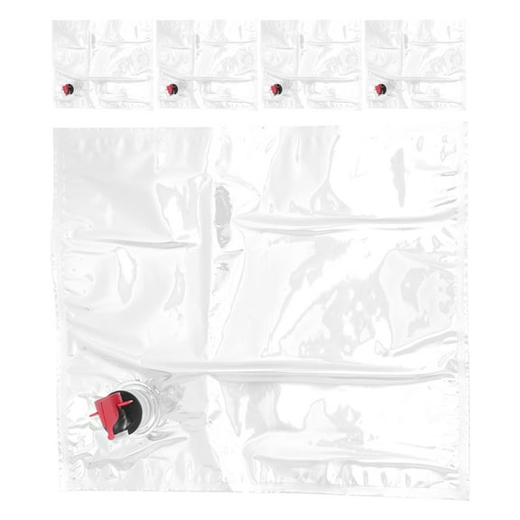 FRCOLOR 5pcs Travel Wine Bladder With Spout Wine Purse Replacement Bags 3l Refill Bladders Reusable Wine Storage Pouch With Spout