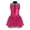 Hot Pink, variant on iiniim Girls Sequin Racer Dress Checkered Speed Race Car Driver Jumpsuit Sparkle Racing Clothings Hot Pink 8