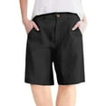 thumbnail image 2 of Hrsba Womens Summer Shorts,Casual Plus Size Pants for Womens,Women's Summer Solid Color Pockets Button Zipper Solid Color Elastic Waist Half Shorts Pants, 2 of 4