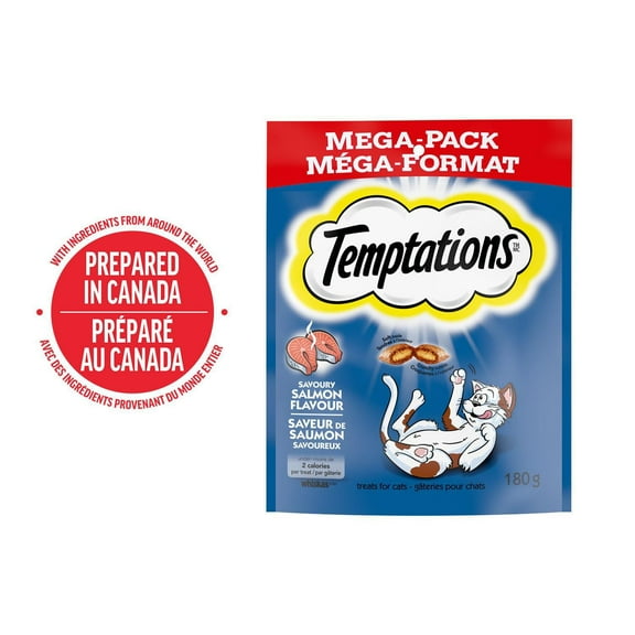 Temptations Savoury Salmon Flavour Soft & Crunchy Adult Cat Treats