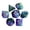 F, variante sur 7x Accessoires Polyédriques Peints D8 D10 D12 D20 Jeux de Famille Multi-Faces pour Jeux de Rôle RPG
