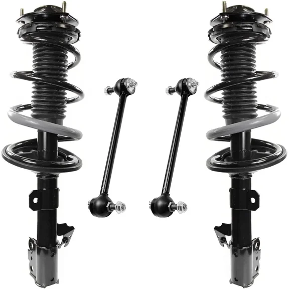 Detroit Axle - FWD Rear Struts Kit for 2001-2003 Toyota Highlander, 2 Struts & Coil Spring 2 Sway Bar Links Replacement Struts Shocks Assembly