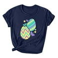 thumbnail image 2 of Levmjia Womens Tops Plus Size Easter Tee Shirt Women's Easter Printed Round Neck Short Sleeved T-shirt Loose Top, 2 of 3