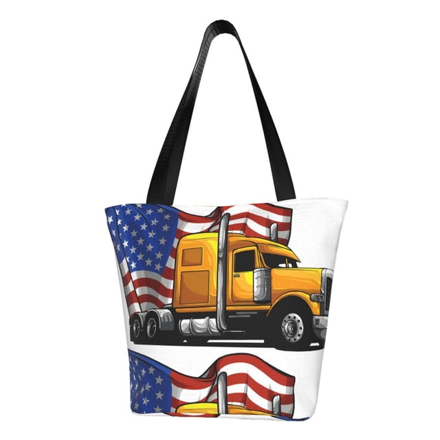 Disketp American Truck for Women’s Casual Shoulder Tote Bag Cross-body Handbags for Shopping, Travel and Daily Use