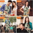 thumbnail image 4 of Rottweiler with Pioneer Flower Apron-Garden Aprons for Women with Pockets-Cotton Linen Waterproof Kitchen Cooking Gardening Aprons Adjustable for Kitchen,Cooking,BBQ and Salon 33x27 Inch, 4 of 7